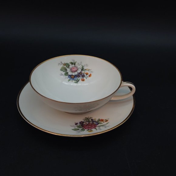 Wide Mouthed Teacup and Saucer by Joseph Kuba /JKW 4 - Picture 1 of 10